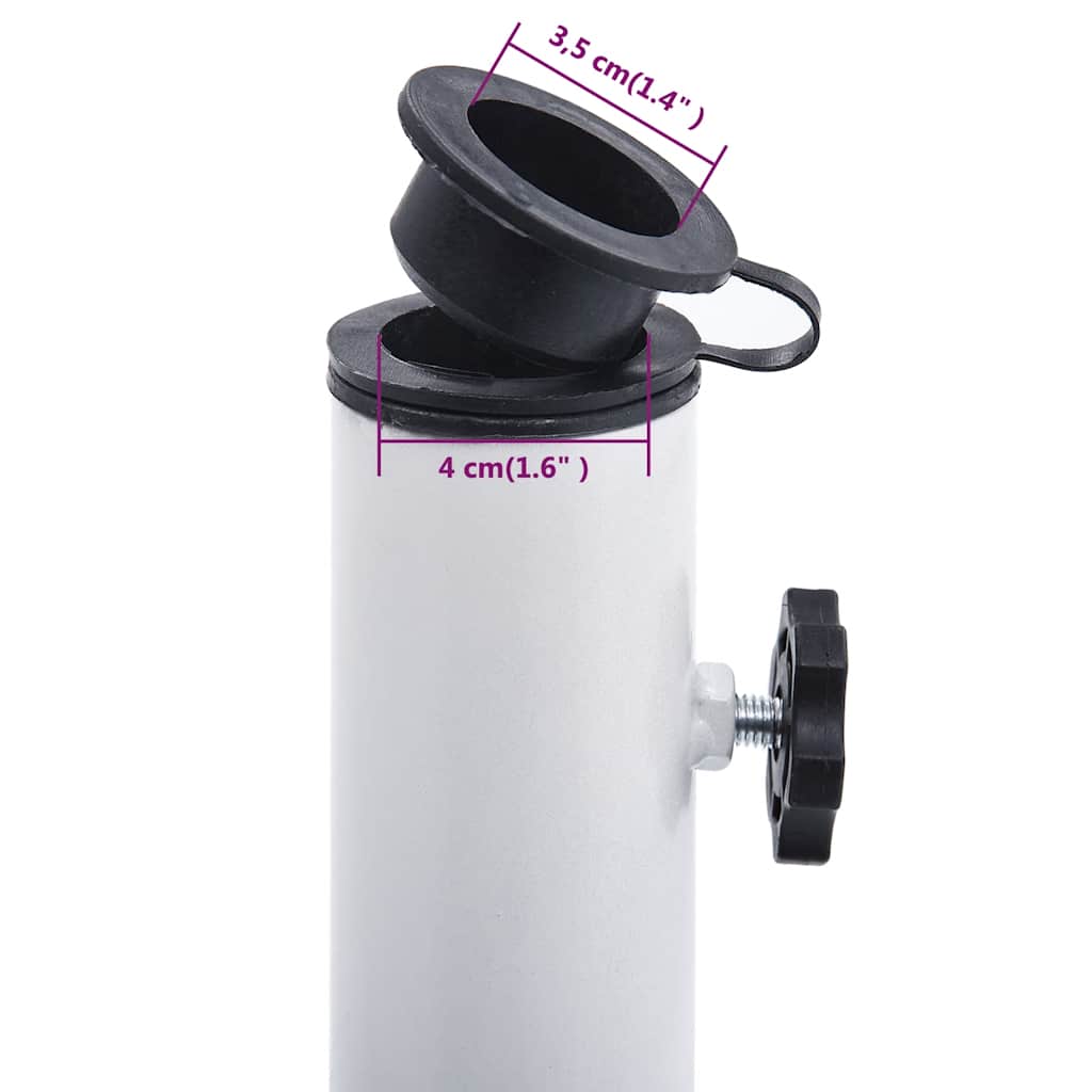 Stalak za suncobran bijeli 12 kg 48 cm od lijevanog željeza