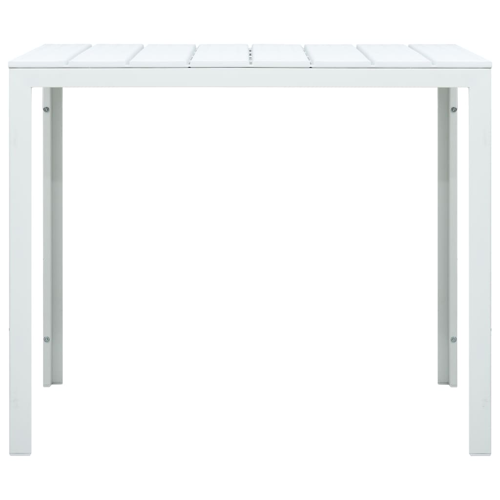 Stolić za kavu bijeli 78 x 78 x 74 cm HDPE s izgledom drva