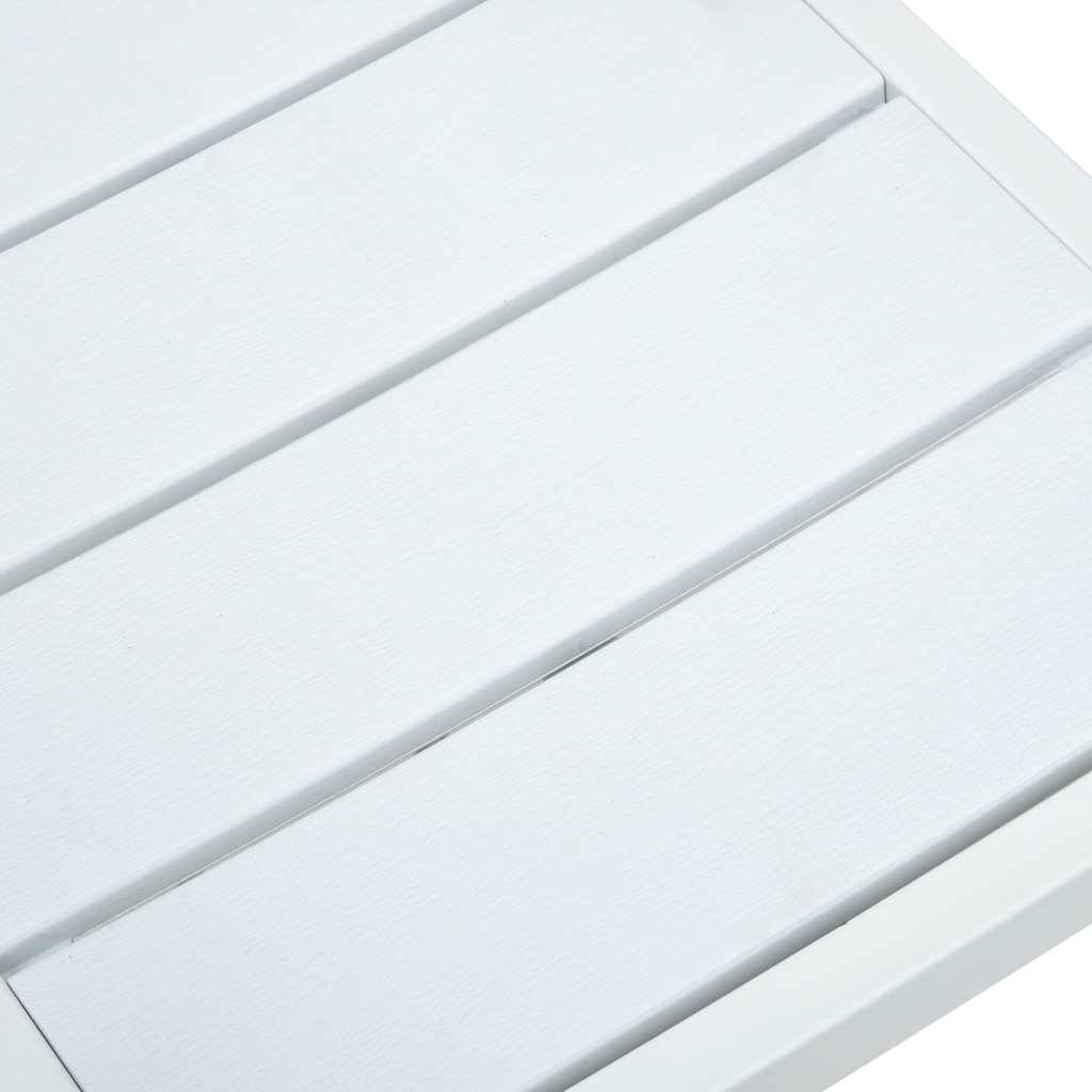 Vrtne stolice 4 kom bijele HDPE s izgledom drva