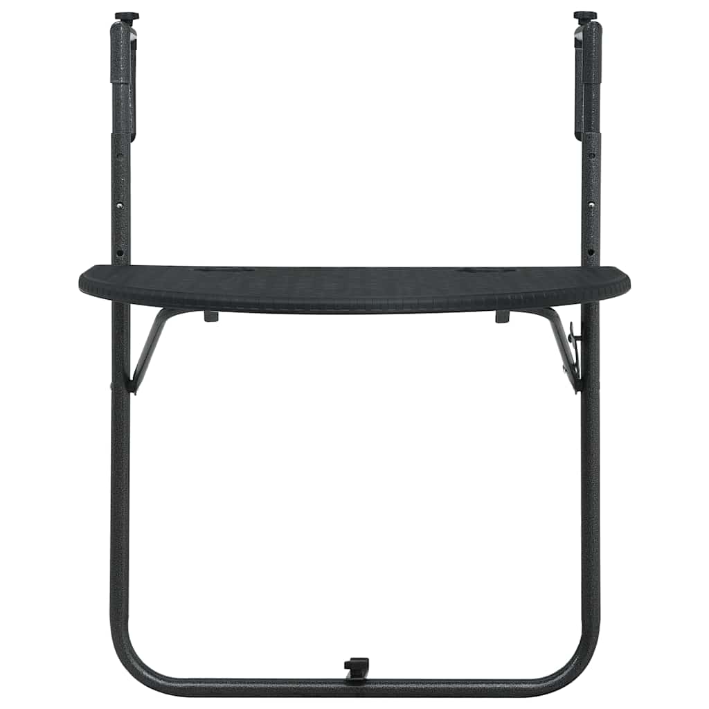 Viseći balkonski stol crni 60 x 64 x 83,5 cm plastični