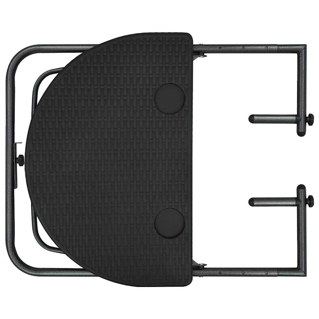 Viseći balkonski stol crni 60 x 64 x 83,5 cm plastični