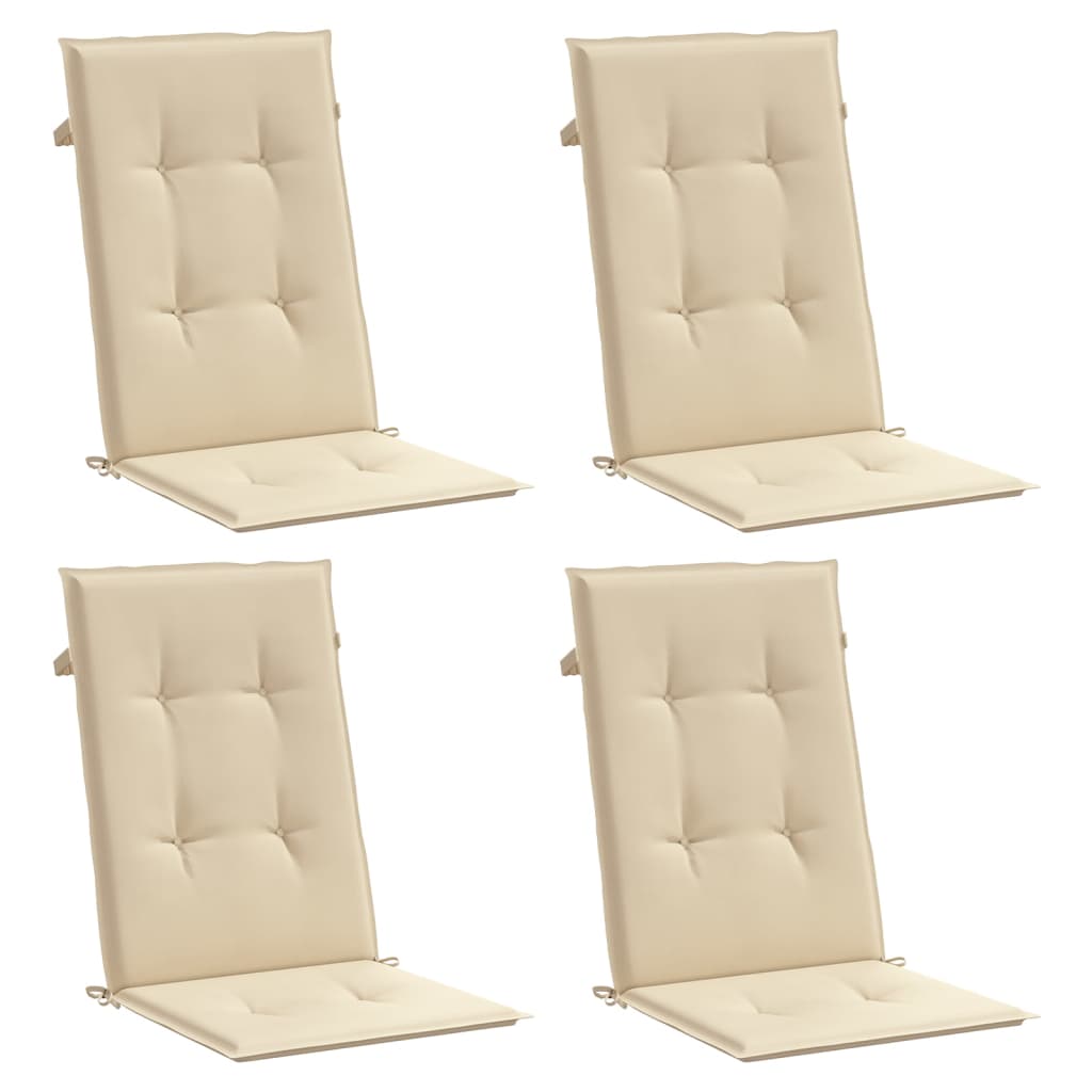 Jastuci za vrtne stolice 4 kom bež 120 x 50 x 3 cm od tkanine