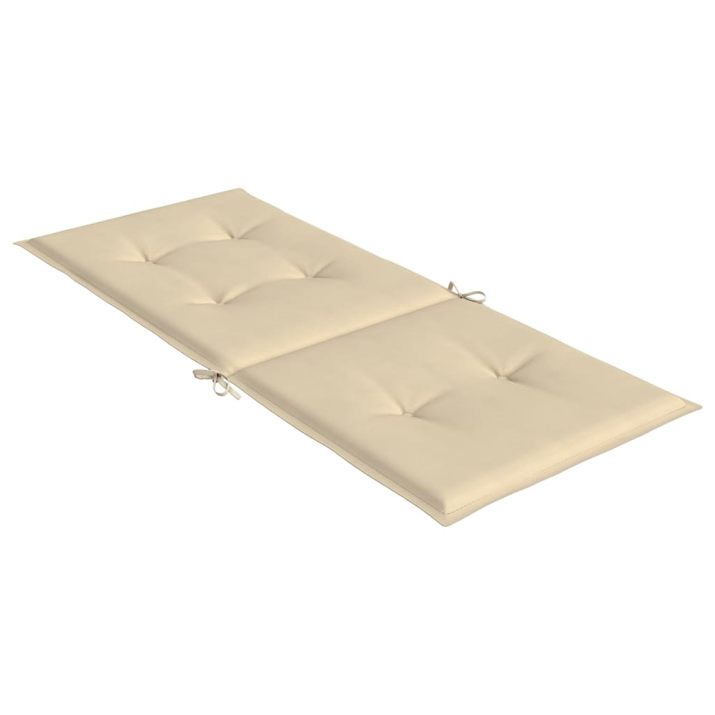 Jastuci za vrtne stolice 4 kom bež 120 x 50 x 3 cm od tkanine