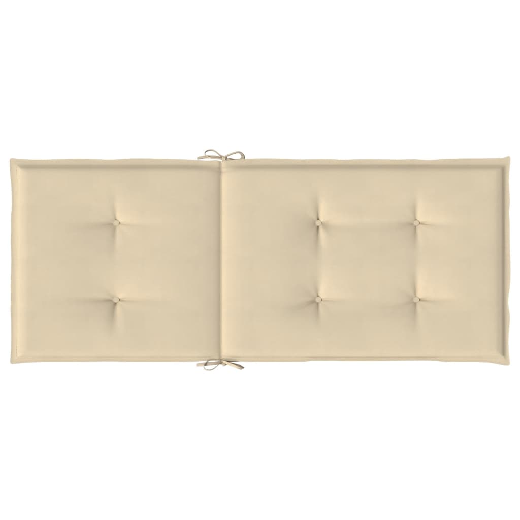 Jastuci za vrtne stolice 4 kom bež 120 x 50 x 3 cm od tkanine