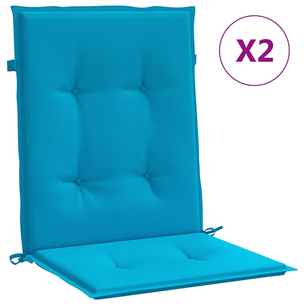 Jastuci za vrtne stolice 2 kom plavi 100 x 50 x 3 cm od tkanine