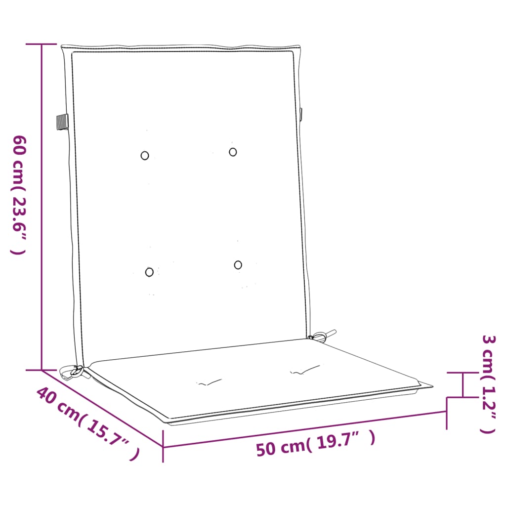 Jastuci za vrtne stolice 2 kom plavi 100 x 50 x 3 cm od tkanine