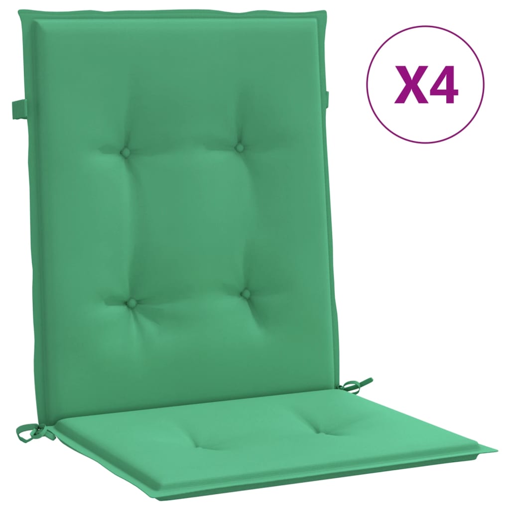 Jastuci za vrtne stolice 4 kom zeleni 100x50x3 cm od tkanine