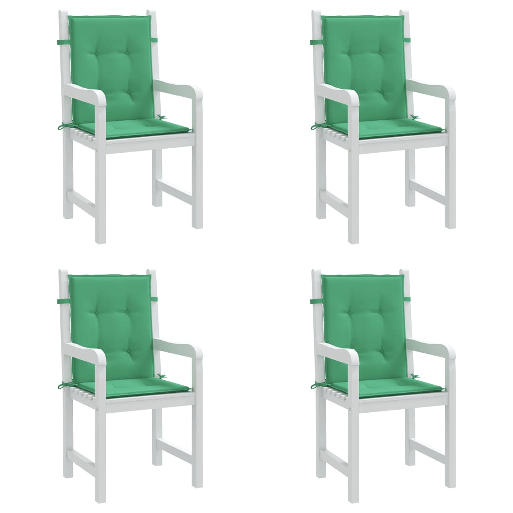 Jastuci za vrtne stolice 4 kom zeleni 100x50x3 cm od tkanine