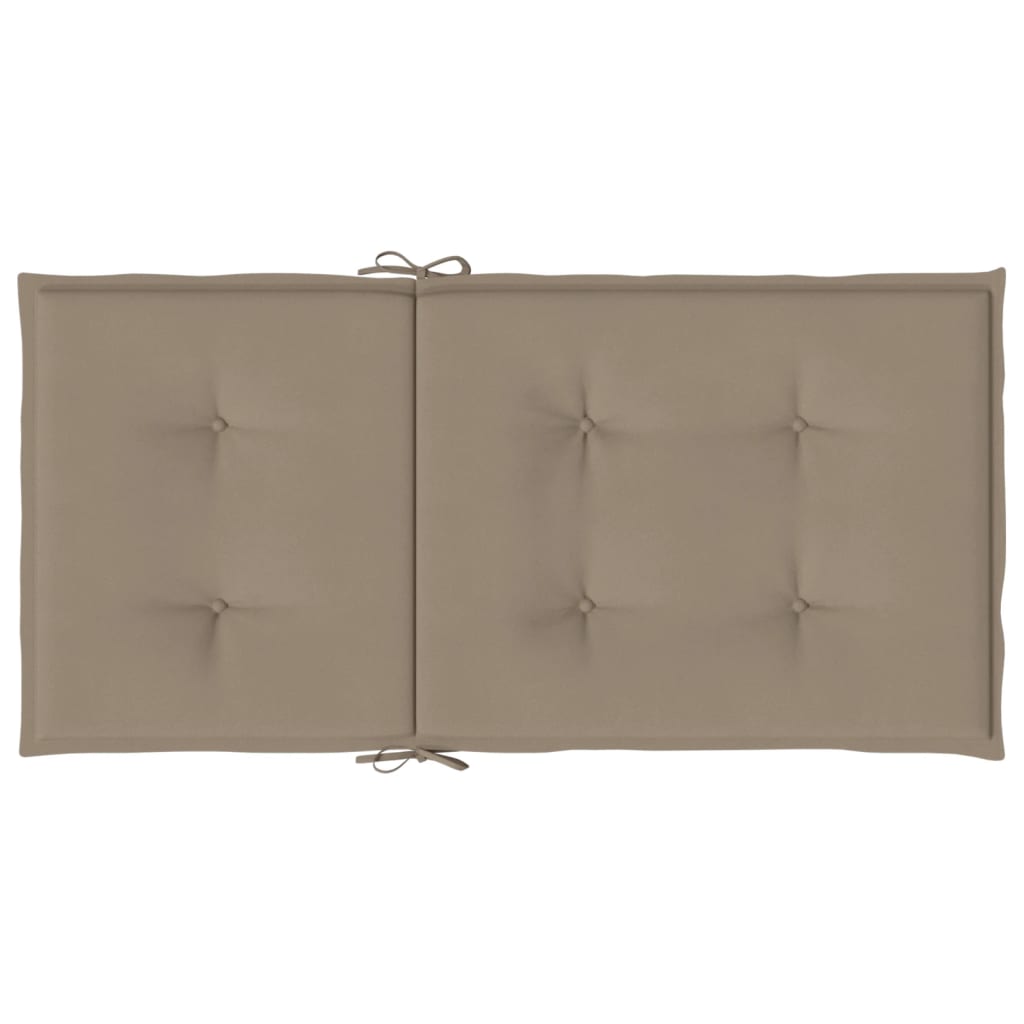 Jastuci za vrtne stolice 2 kom smeđesivi 100x50x3 cm od tkanine