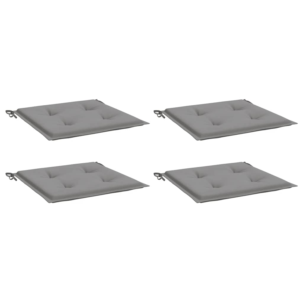 Jastuci za vrtne stolice 4 kom sivi 40x40x4 cm od tkanine