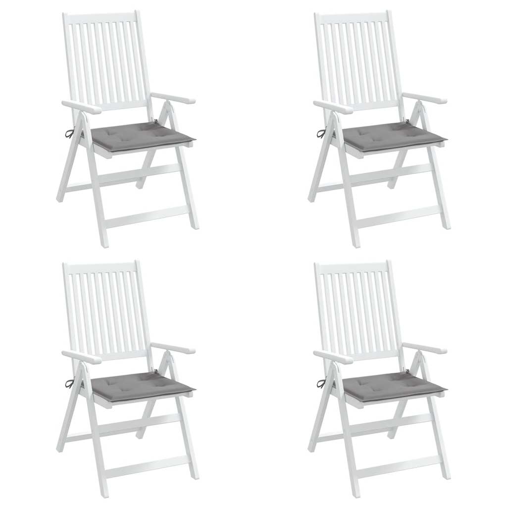 Jastuci za vrtne stolice 4 kom sivi 40x40x4 cm od tkanine