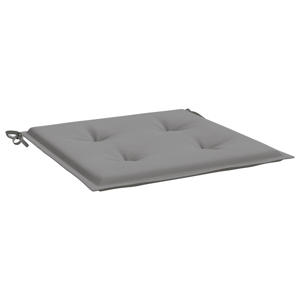 Jastuci za vrtne stolice 4 kom sivi 40x40x4 cm od tkanine