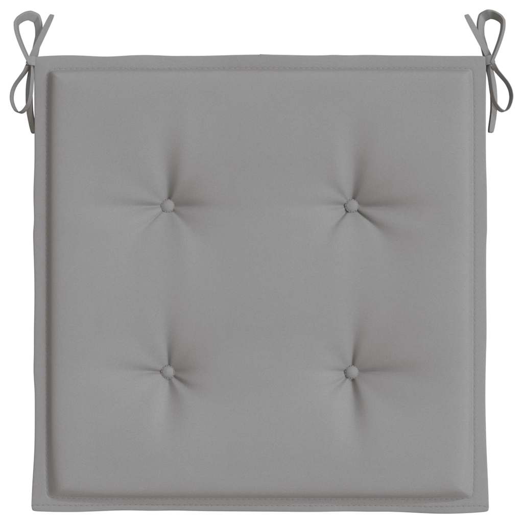 Jastuci za vrtne stolice 4 kom sivi 40x40x4 cm od tkanine