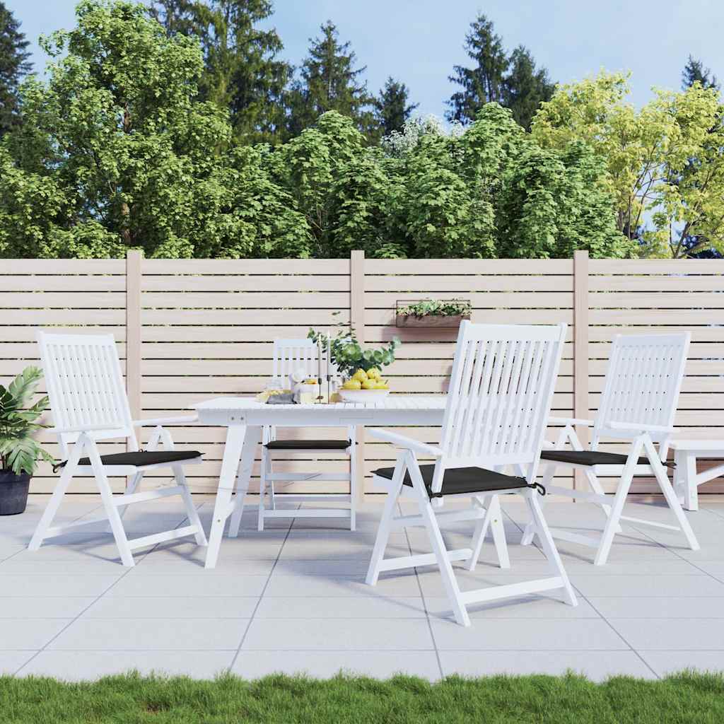 Jastuci za vrtne stolice 4 kom crni 40x40x4 cm od tkanine
