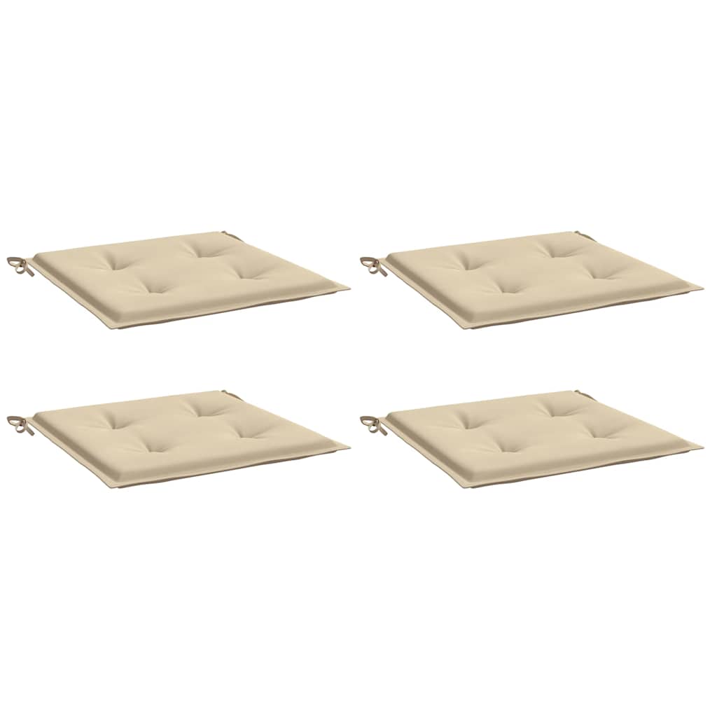 Jastuci za vrtne stolice 4 kom bež 40x40x4 cm od tkanine