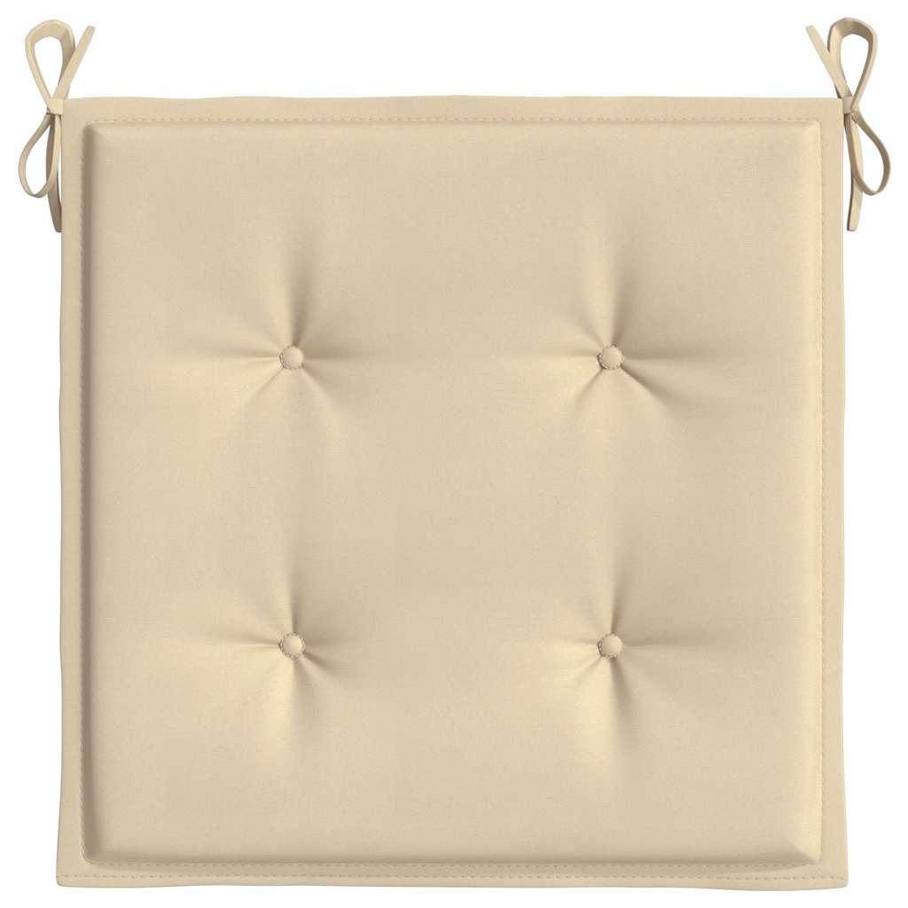 Jastuci za vrtne stolice 4 kom bež 40x40x4 cm od tkanine