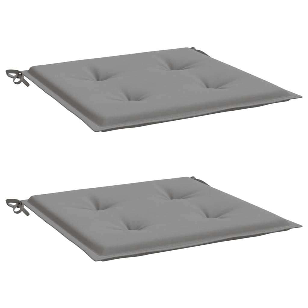 Jastuci za vrtne stolice 2 kom sivi 50 x 50 x 4 cm od tkanine