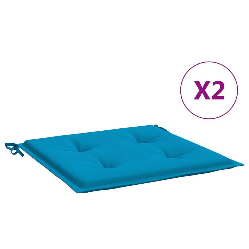Jastuci za vrtne stolice 2 kom plavi 50 x 50 x 4 cm od tkanine
