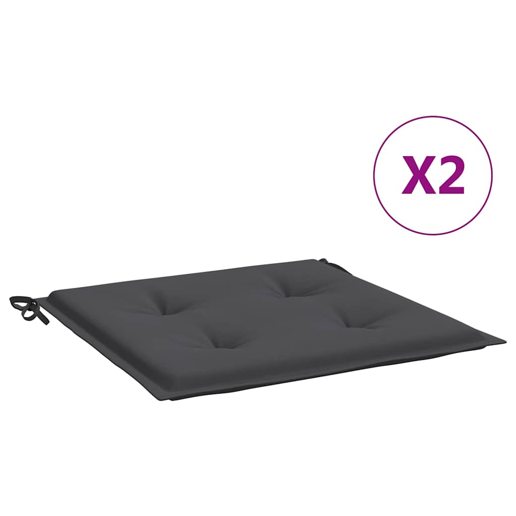 Jastuci za vrtne stolice 2 kom antracit 50x50x4 cm od tkanine
