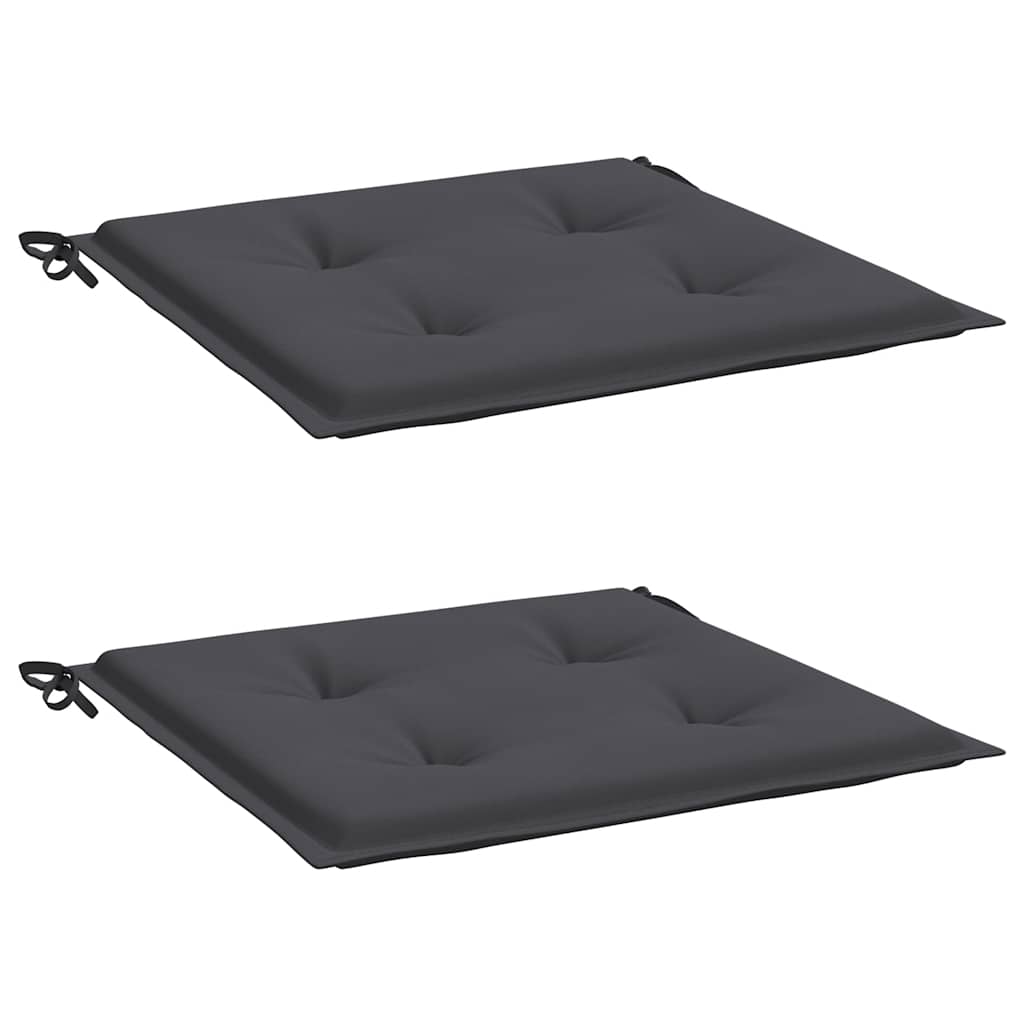 Jastuci za vrtne stolice 2 kom antracit 50x50x4 cm od tkanine