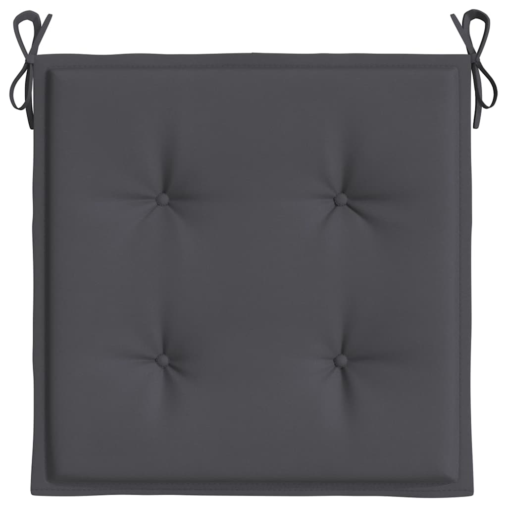Jastuci za vrtne stolice 2 kom antracit 50x50x4 cm od tkanine