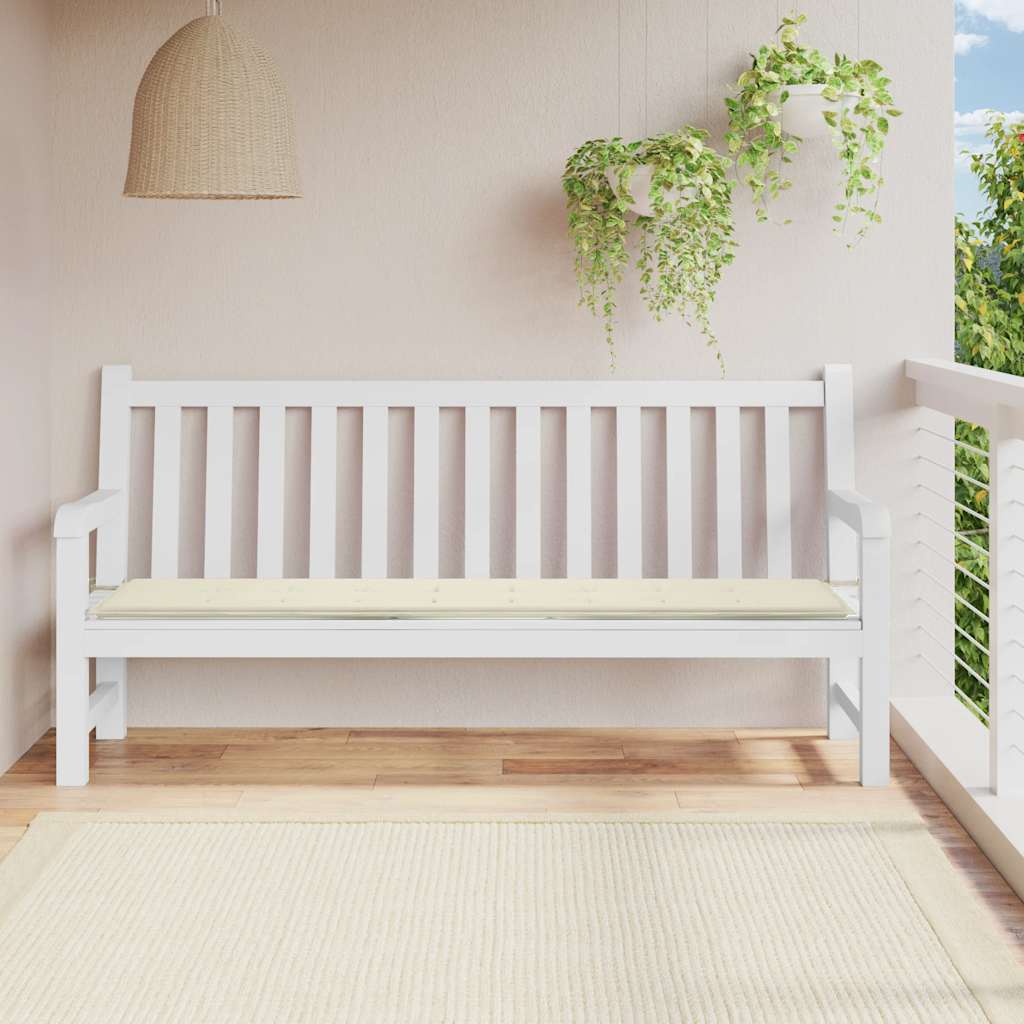 Jastuk za vrtnu klupu krem 200x50x4 cm od tkanine Oxford