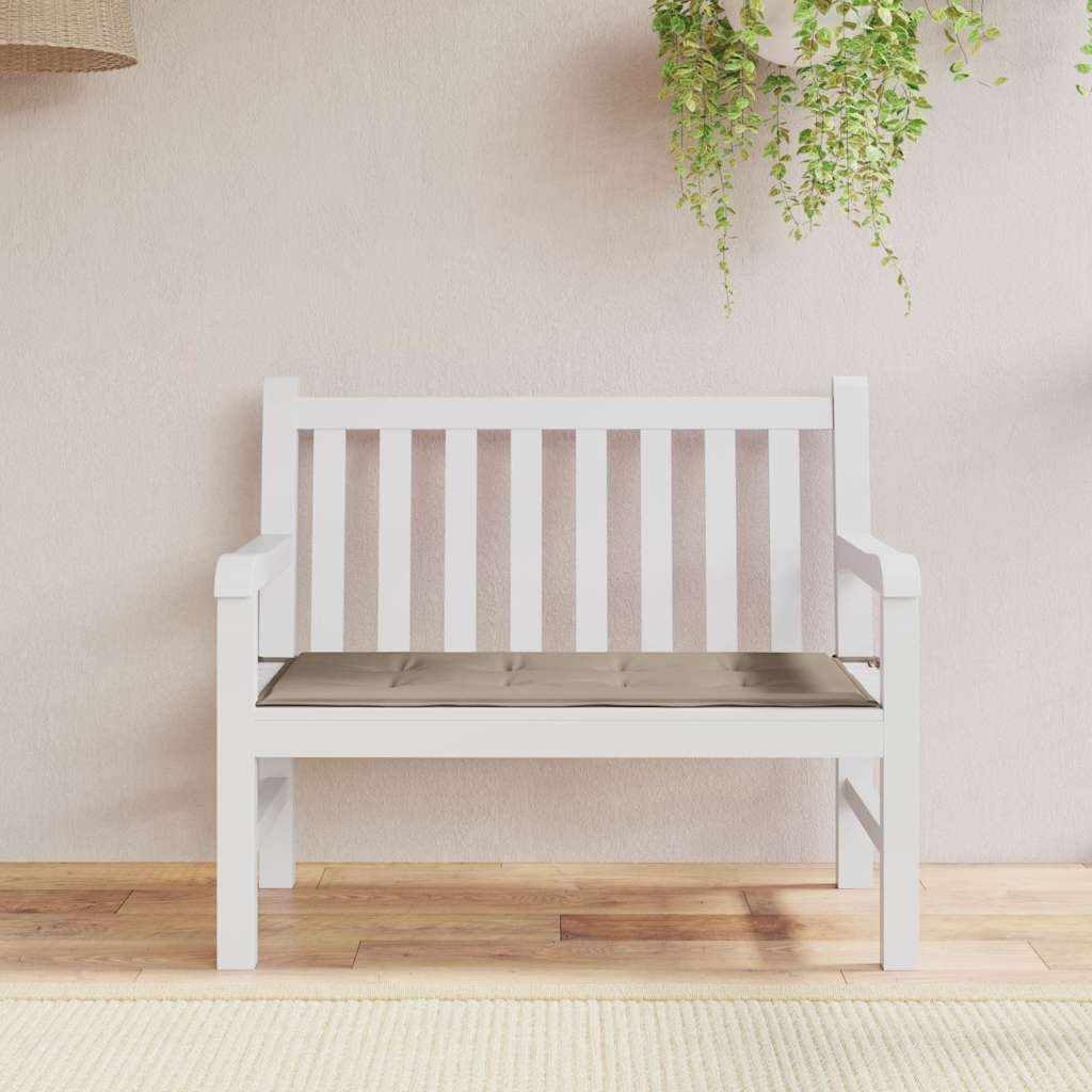 Jastuk za vrtnu klupu smeđesivi 120x50x4 cm tkanina Oxford
