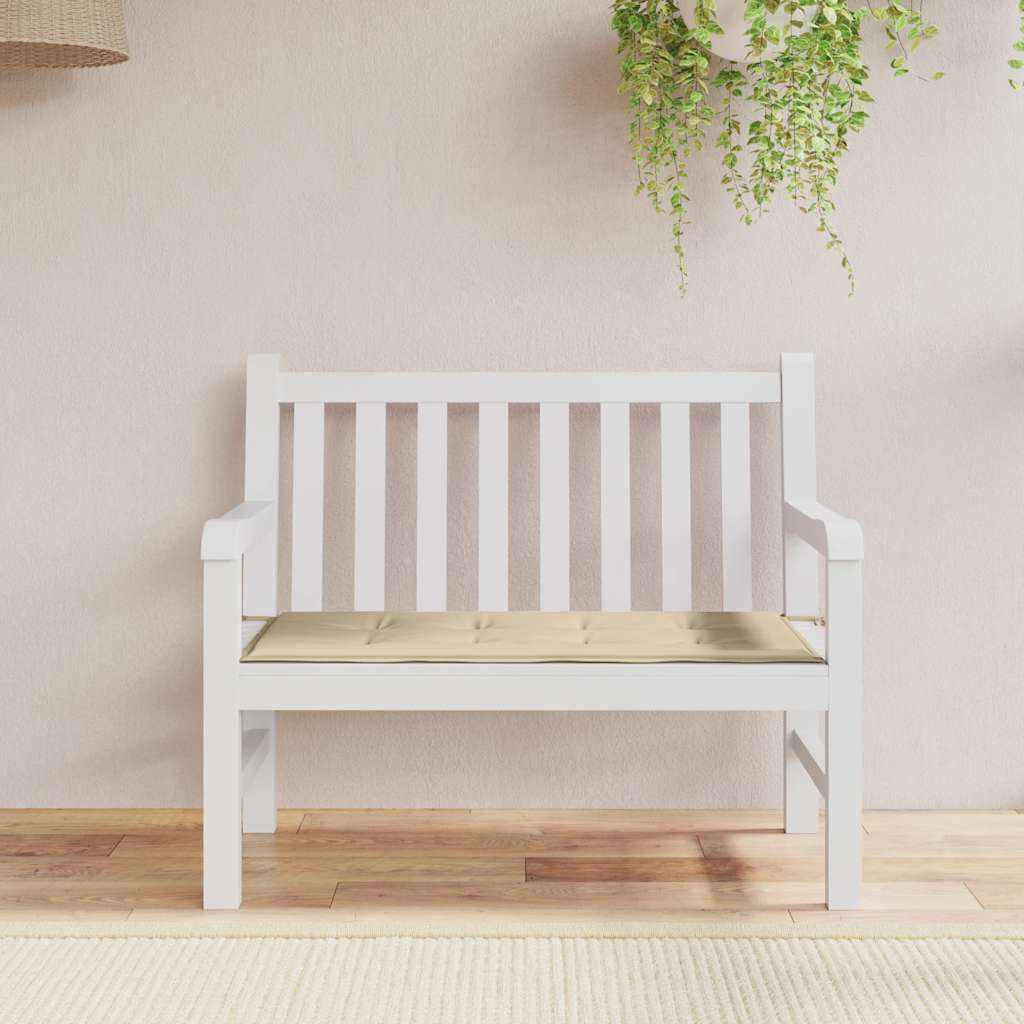 Jastuk za vrtnu klupu bež 100x50x4 cm od tkanine Oxford