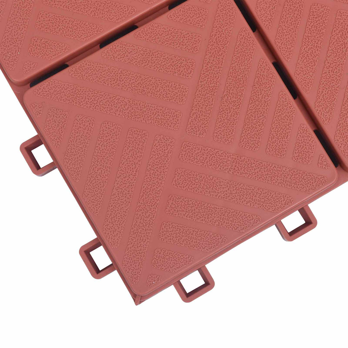 Pločice za decking 10 pcs Crvena 30,5 x 30,5 x 2,2 cm