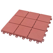 Pločice za decking 10 pcs Crvena 30,5 x 30,5 x 2,2 cm