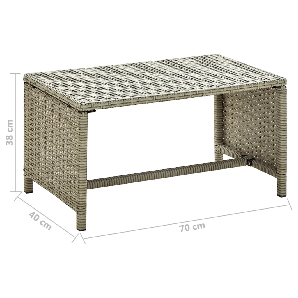 Stolić za kavu bež 70 x 40 x 38 cm od poliratana