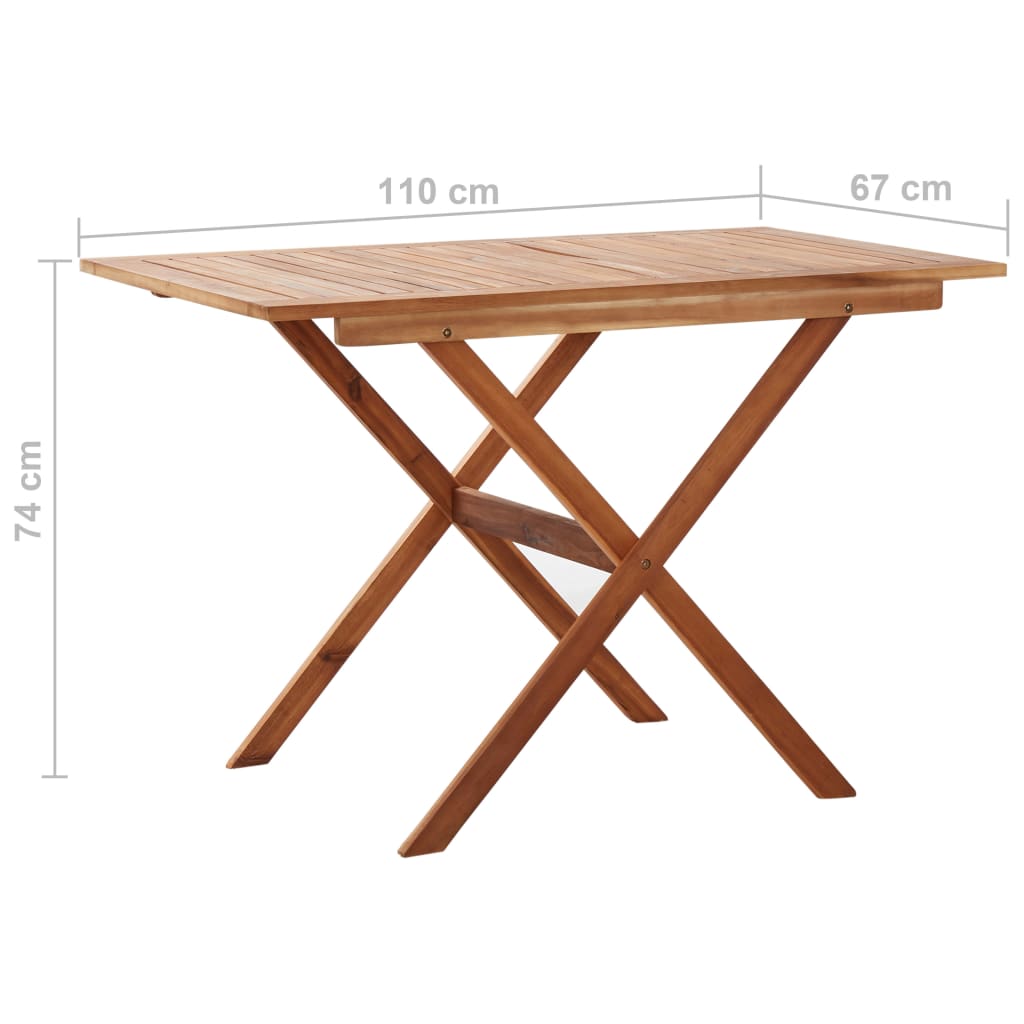 Vrtni stol 110 x 67 x 74 cm od masivnog bagremovog drva