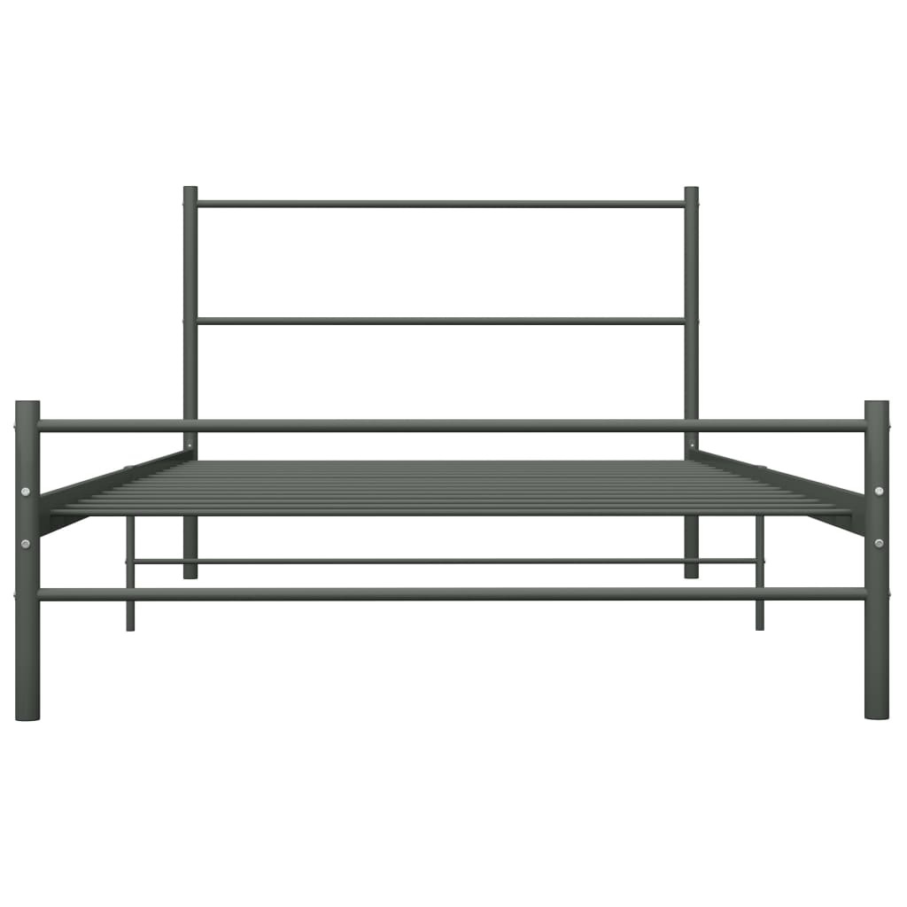 Okvir za krevet sivi metalni 100 x 200 cm