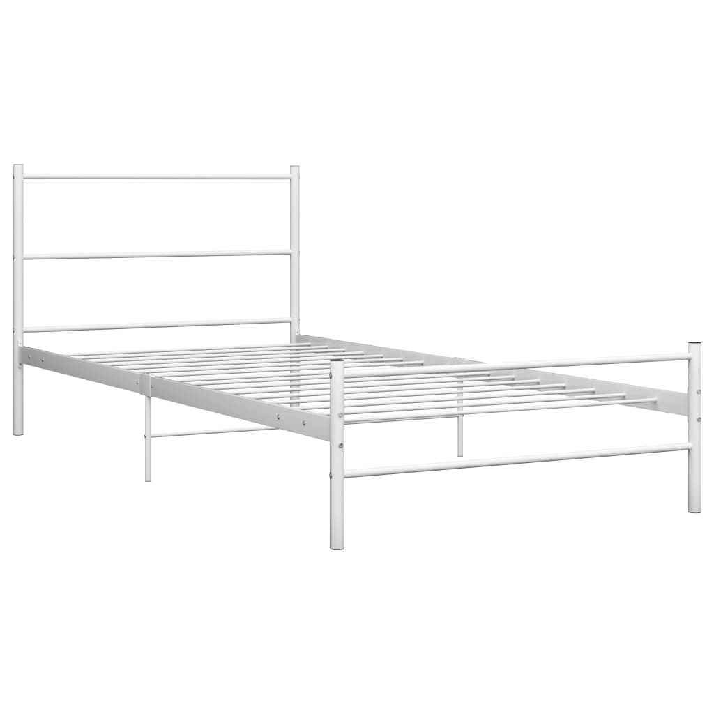 Okvir kreveta bijeli metalni 90 x 200 cm