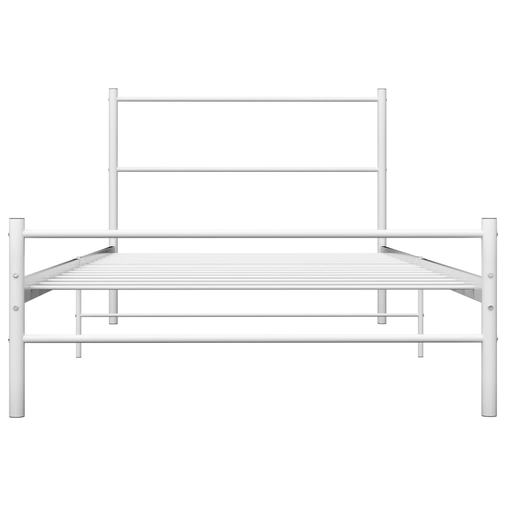 Okvir kreveta bijeli metalni 90 x 200 cm
