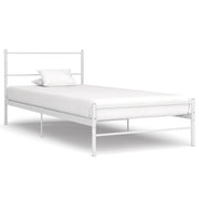 Okvir za krevet bijeli metalni 100 x 200 cm
