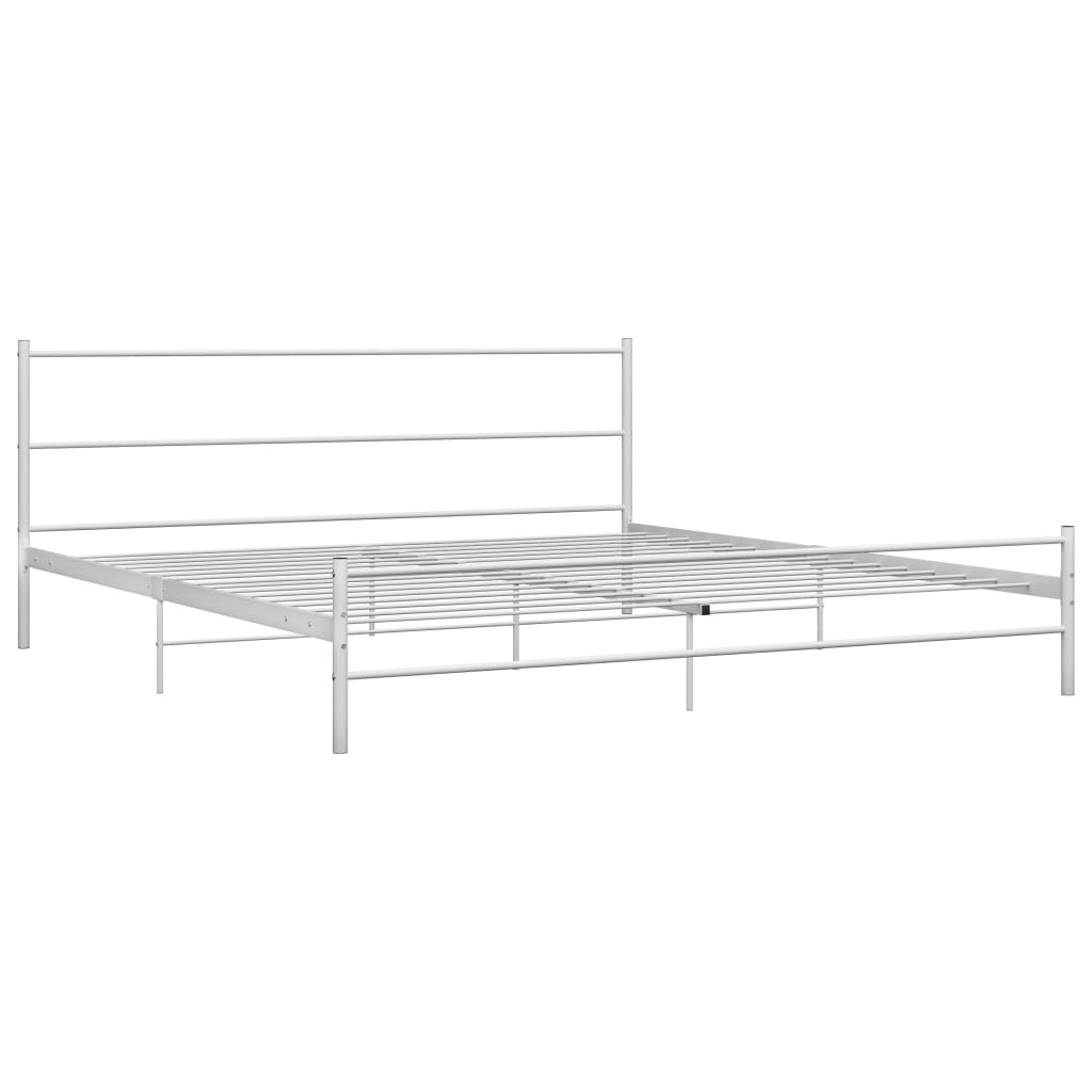 Okvir za krevet bijeli metalni 180 x 200 cm