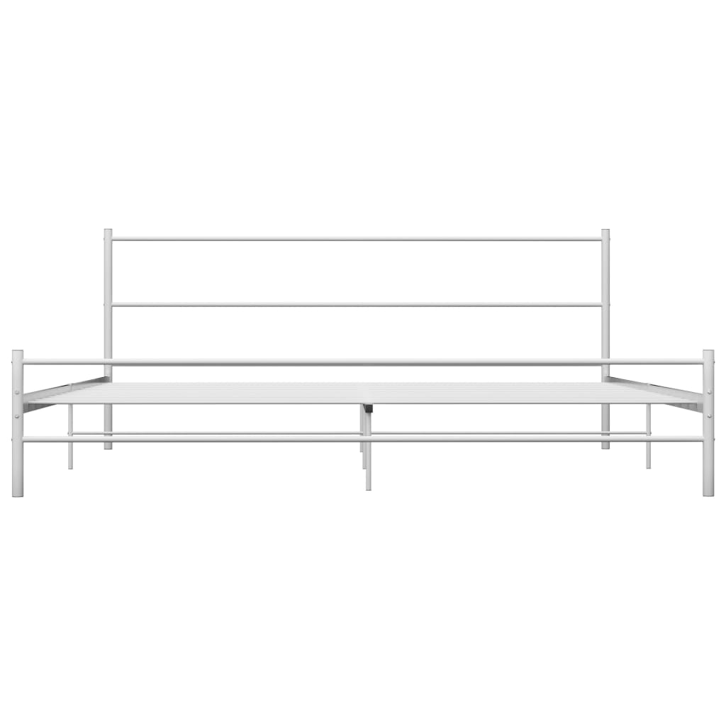 Okvir za krevet bijeli metalni 200 x 200 cm