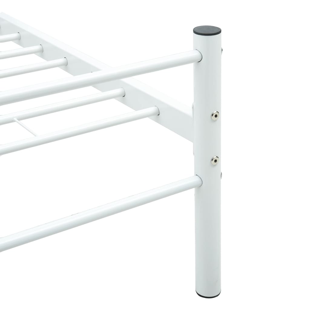 Okvir za krevet bijeli metalni 200 x 200 cm