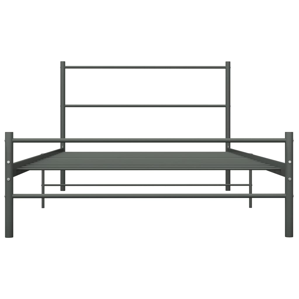 Okvir za krevet sivi metalni 90 x 200 cm