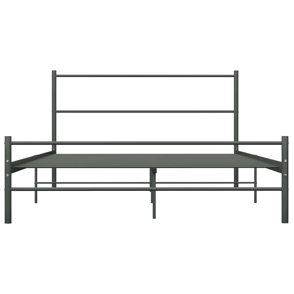 Okvir za krevet sivi metalni 160 x 200 cm
