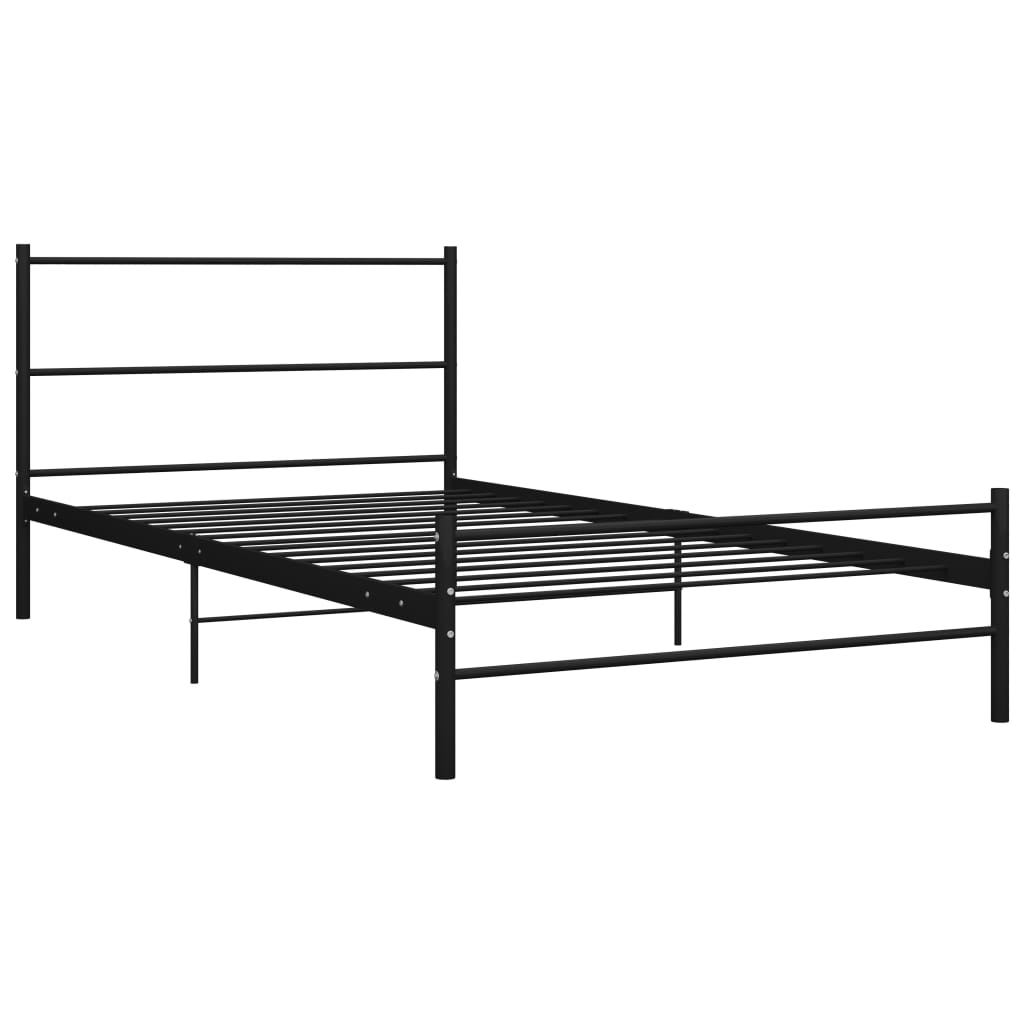 Okvir za krevet crni metalni 90 x 200 cm