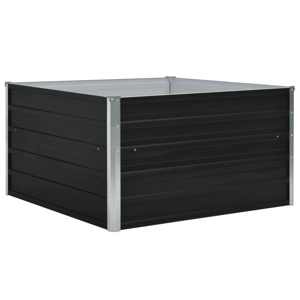 Povišena vrtna gredica 100x100x45 cm pocinčani čelik antracit