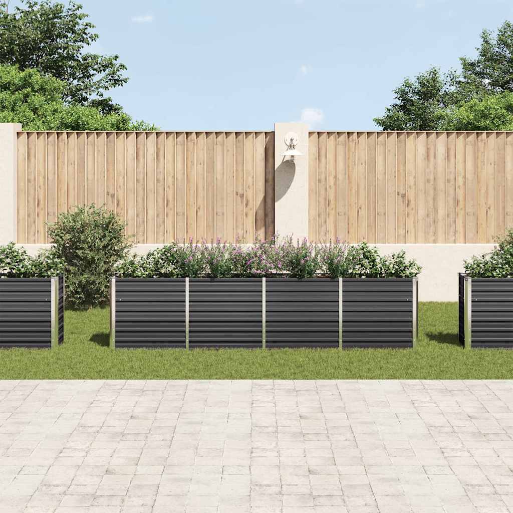Povišena vrtna gredica 320x40x77 cm pocinčani čelik antracit
