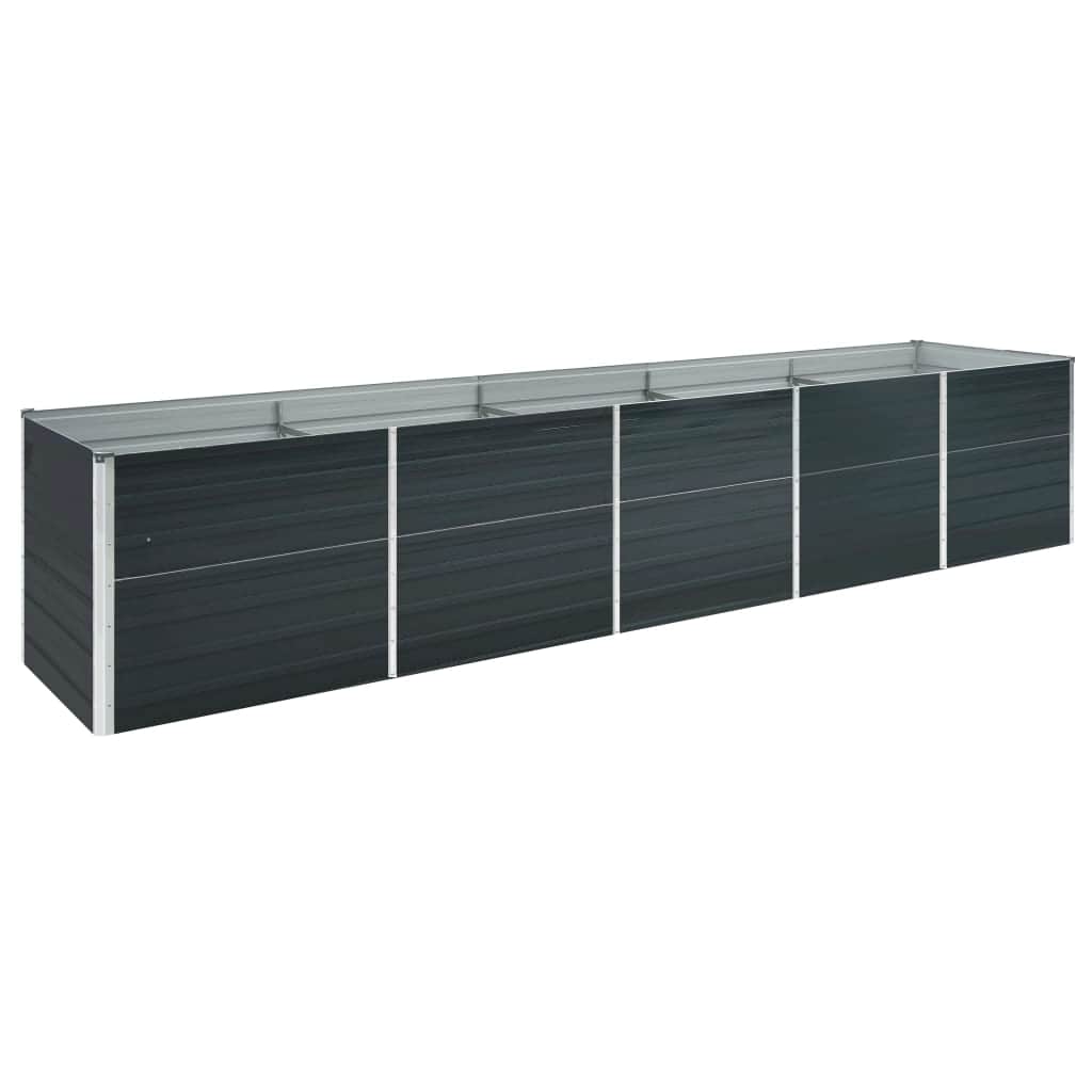 Povišena vrtna gredica pocinčani čelik 400x80x77 cm antracit