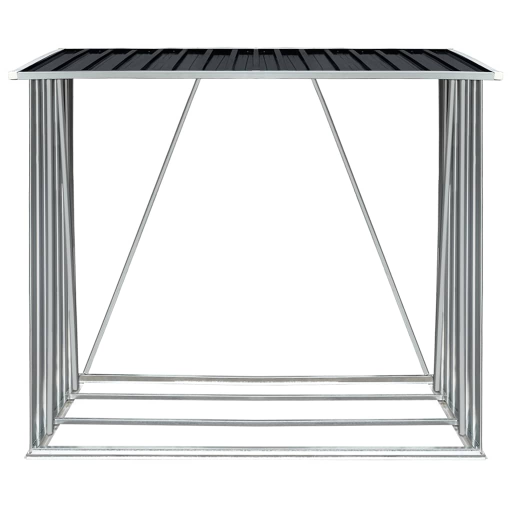Vrtna ostava za drva pocinčani čelik 163 x 83 x 154 cm antracit