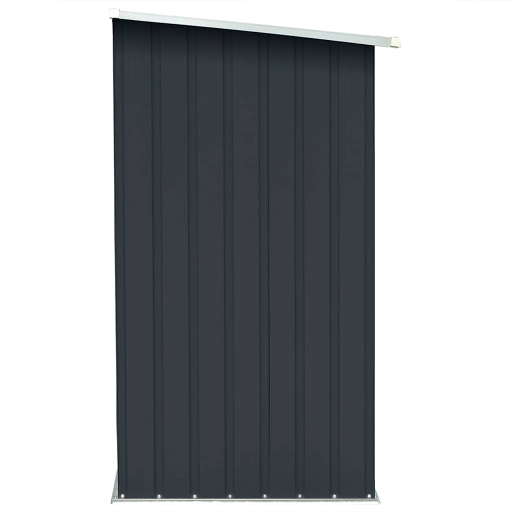 Vrtna ostava za drva pocinčani čelik 163 x 83 x 154 cm antracit