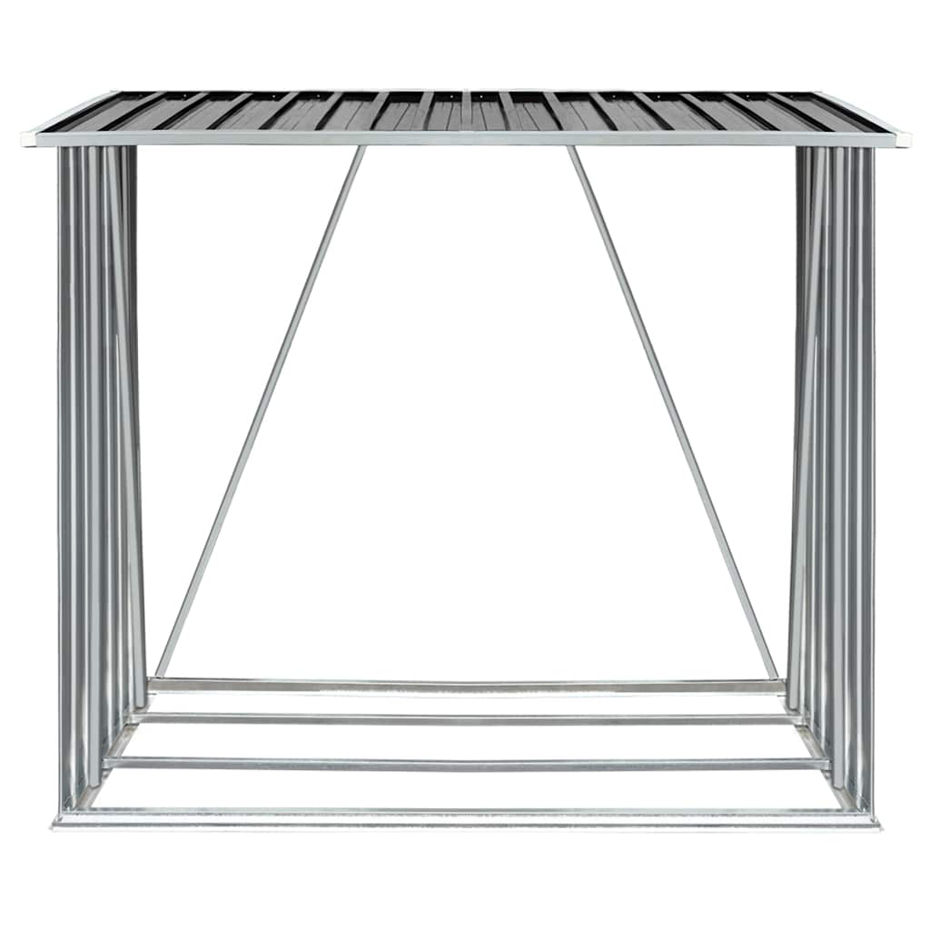 Vrtna ostava za drva pocinčani čelik 163 x 83 x 154 cm antracit