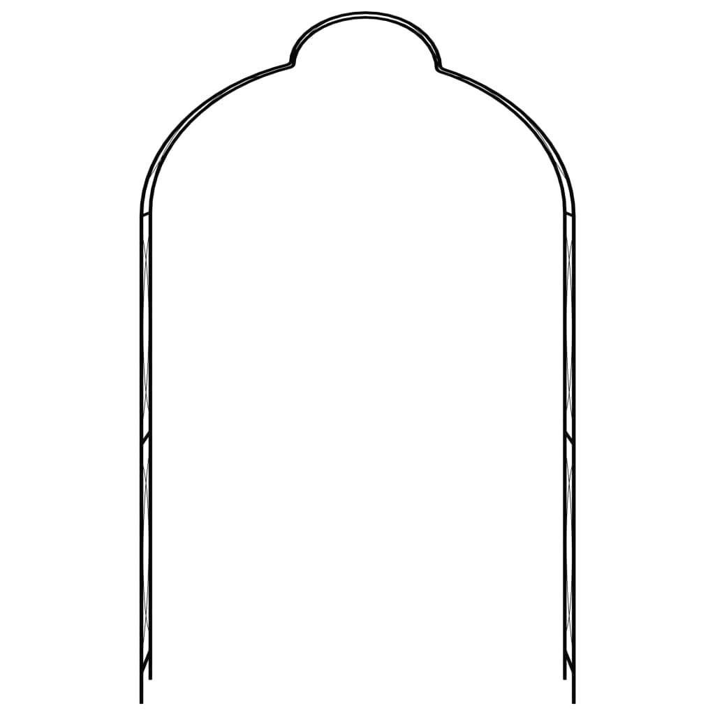 Vrtni luk crni 150 x 34 x 240 cm željezni