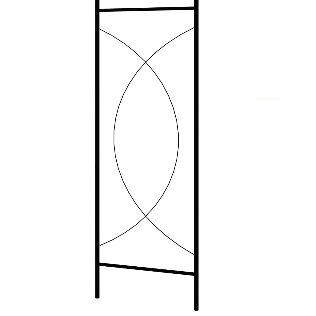 Vrtni luk crni 150 x 34 x 240 cm željezni